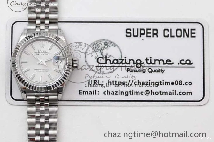 MiroTime 0103 Lady DateJust 28 SS TWF 1:1 Best Edition 904L Steel Silver Dial on President Bracelet NH Stylish 2178